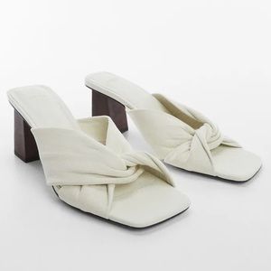 Leather Wrap Heeled Sandals